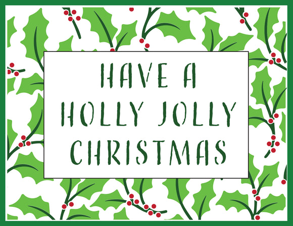 TCW6053 Layered A2 Holly Background Stencil