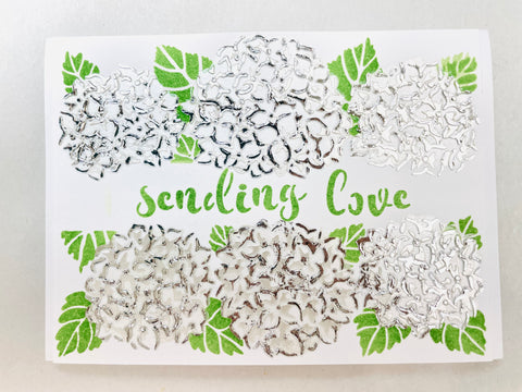 TCW6043 Layered A2 Hydrangea Banner Stencil