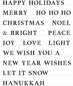 TCW6052 Full Sheet of Holiday Good Words Stencil
