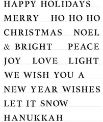 TCW6052 Full Sheet of Holiday Good Words Stencil