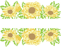 TCW6037 Layered A2 Daisy Banner Stencil