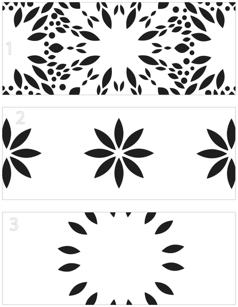 TCW6033 Layered Mums Slimline Stencil