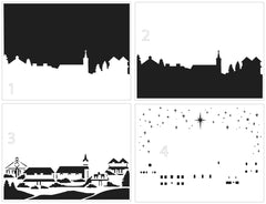 TCW6048 Layered A2 Starry Village Stencil