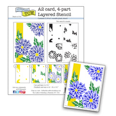 TCW6064 Layered A2 Daisies Stencil