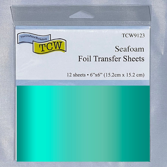 TCW9123 Foil Transfer Sheets 6x6 Seafoam