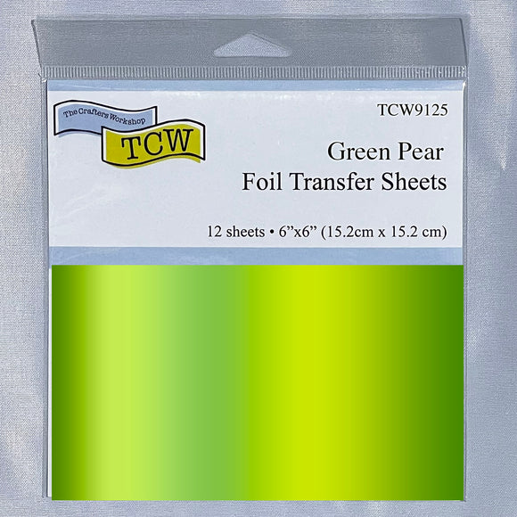 TCW9125 Foil Transfer Sheets 6x6 Green Pear