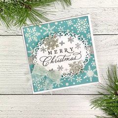 TCW6009 Merry Snowflakes Layered Slimline Stencil