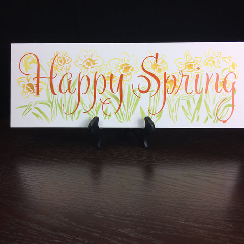 TCW2199 Daffodils Sign Stencil 16½" x 6"