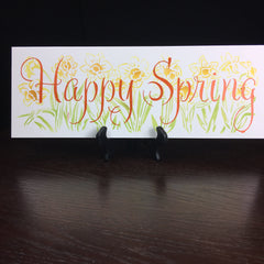 TCW2199 Daffodils Sign Stencil 16½" x 6"