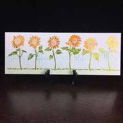 TCW2405 Sunflower Row Sign Stencil 16½" x 6"