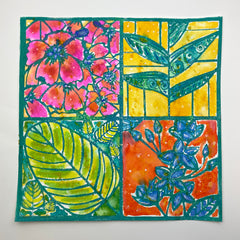 TCW1048 Botanical Squares Stencil