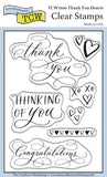 TCW2200 Thank You Hearts 4x6 Clear Stamps
