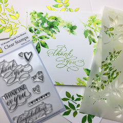 TCW2300 Gentle Leaves Slimline Stencil