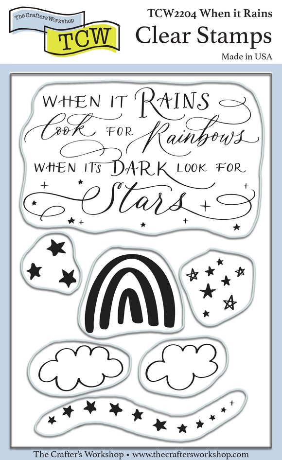 TCW2204 When it Rains 4x6 Clear Stamps