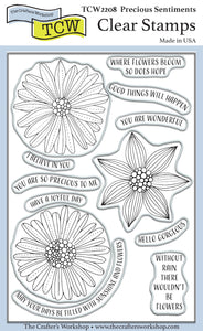 TCW2208 Precious Sentiments 4x6 Clear Stamps