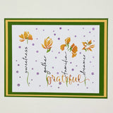 TCW6018 Word Flowers Layered A2 Stencil