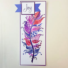 TCW6022 Joy Feather Layered Slimline Stencil