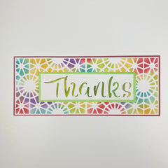 TCW6031 Hello Layered Slimline Stencil