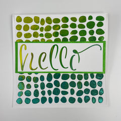 TCW6031 Hello Layered Slimline Stencil