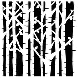TCW1052 Stencil Birch Trees
