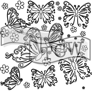 TCW175 Butterflies Stencil