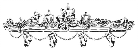 TCW2195 Christmas Mantel Sign Stencil