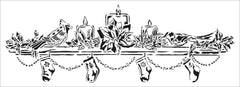 TCW2195 Christmas Mantel Sign Stencil