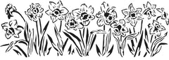 TCW2199 Daffodils Sign Stencil 16½" x 6"