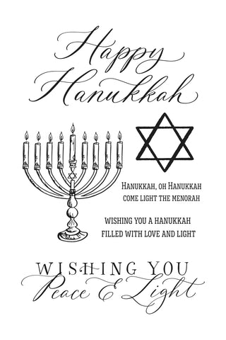 TCW2219 Happy Hanukkah 4x6 Clear Stamps