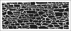 TCW2303 Rock Wall Slimline Stencil