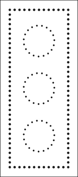 TCW2306 Dotted Circles Slimline Stencil