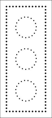 TCW2306 Dotted Circles Slimline Stencil