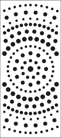 TCW2307 Concentric Circles Slimline Stencil