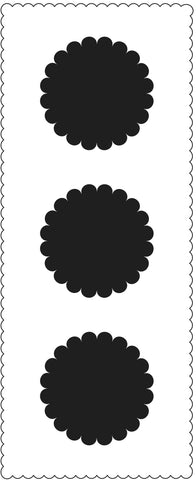 TCW2310 Scalloped Circles Slimline Stencil