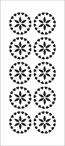 TCW2315 Crystal Flowers Slimline Stencil