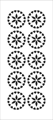 TCW2315 Crystal Flowers Slimline Stencil