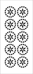 TCW2315 Crystal Flowers Slimline Stencil