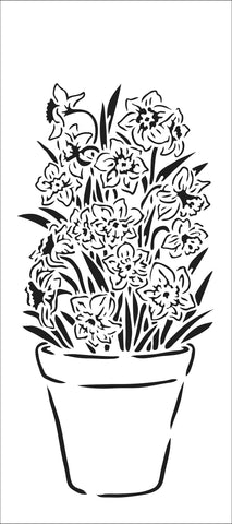 TCW2334 Slimline Stencil Jonquils