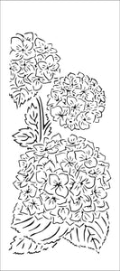 TCW2337 Slimline Stencil Hydrangea Bouquet