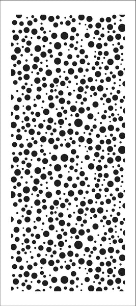 TCW2341 Slimline Stencil Random Bubbles