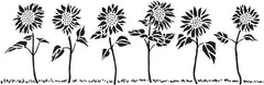 TCW2405 Sunflower Row Sign Stencil 16½" x 6"