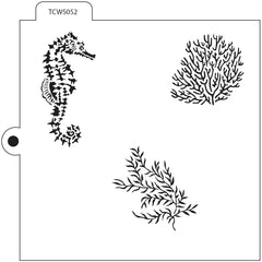 TCW5052 Seahorse Cookie Stencil