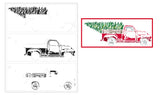 TCW6005 Christmas Truck Layered Slimline Stencil