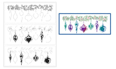 TCW6007 Ornaments Layered Slimline Stencil