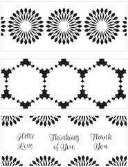 TCW6015 Triple Flowers Layered Slimline Stencil