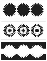 TCW6023 Triple Daisies Layered Slimline Stencil