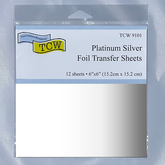 TCW9101 Foil Transfer Sheets 6x6 Platinum Silver