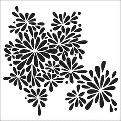 TCW972 Stencil Petal Splash